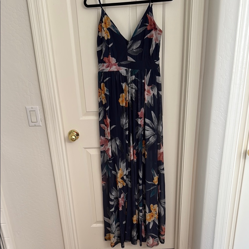 Floral Maxi Dress with Spaghetti Straps
